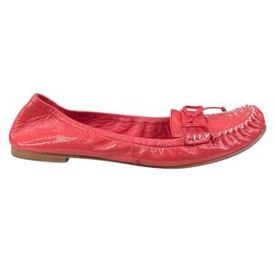 Coach Women’s Junie Coral Patent Leather Loafer Size US 7.5